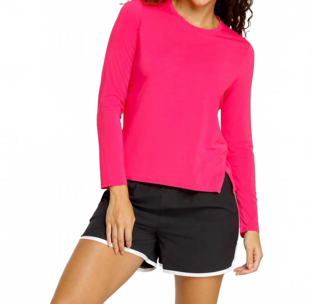 NEW SPIN friday long sleeve top in vivid pink